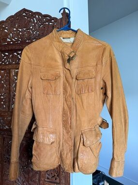 Banana Republic Tan Leather Jacket